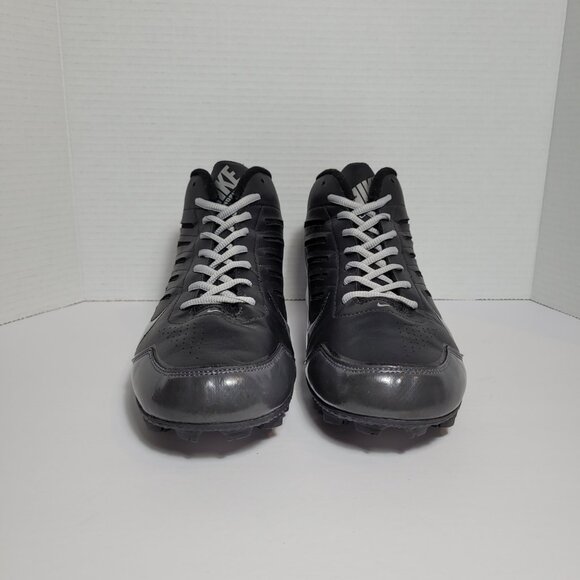 Nike Land Shark 3/4 Black Silver Tornado Football Cleats 511292-009 Mens Size 13 - Picture 4 of 10